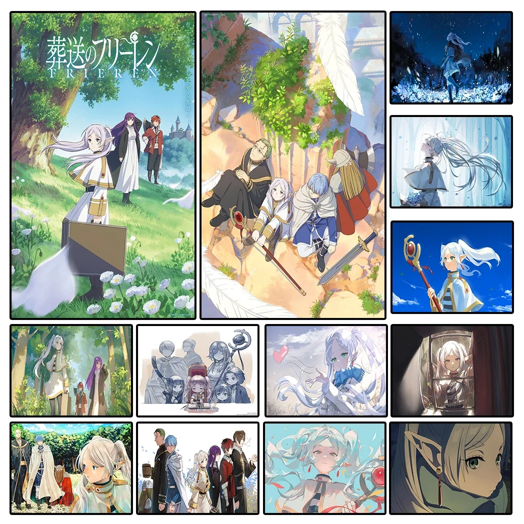 Japanese Anime Cartoon Wall Art Poster Frieren Beyond Journey's End HD Canvas Painting Living Room Interior Home Decor Wallpa