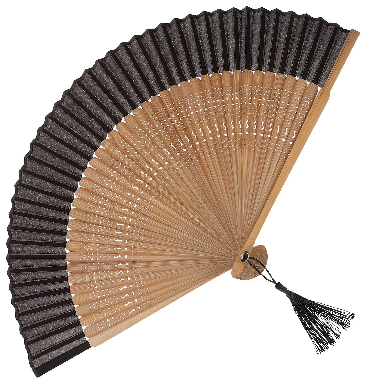 

Retro Bamboo Folding Fan Green White Decorative Chinese H Fans Foldable Dance Props Photography Accessories Cooling Tool