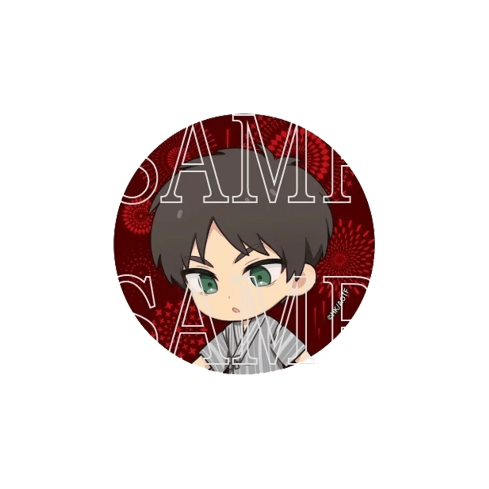 Attack On Titan Mikasa Ackerman 58mm Acrylic Stand Keychain Chibi Yukata Festival Ver Brooch Tabletop Ornament Desk Decor Figure