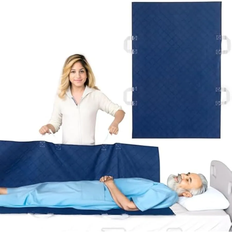 

Positioning Bed Pad with 4 Handles 2 Pack 34"x52" Waterproof Incontinence Bed Pads for Elderly Adults Toddler