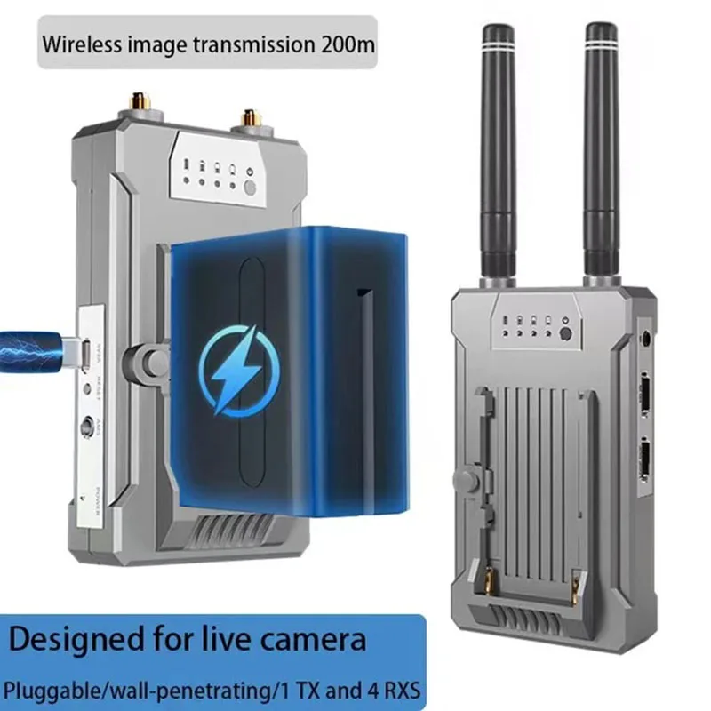 5.8G 200M Wireless HDMIcompatible Extender Video Transmitter Receiver1 To4 Splitter Screen Share For PS4 Camera PC To TV Monitor