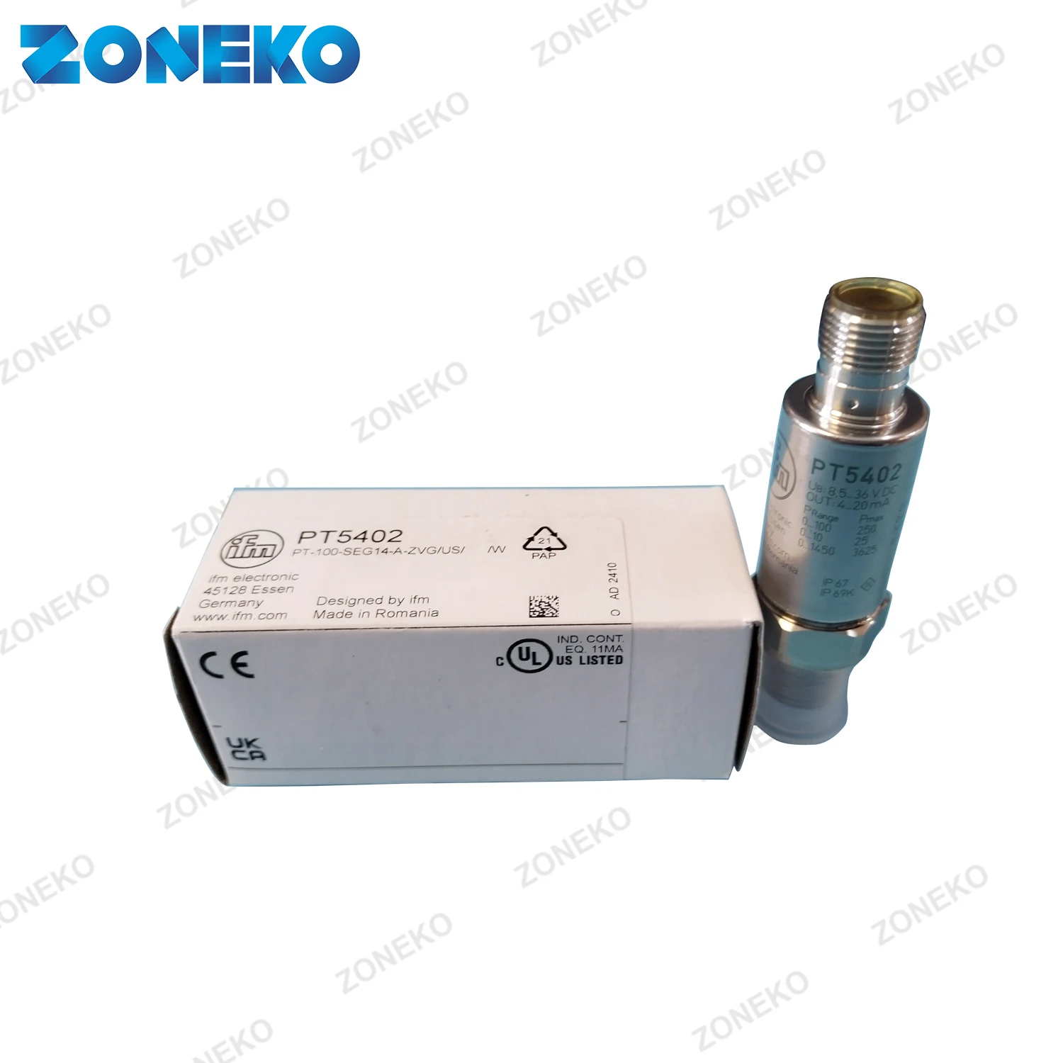 

IFM Pressure Transmitter PT5402 PT-100-SEG14-A-ZVG/US/ /W