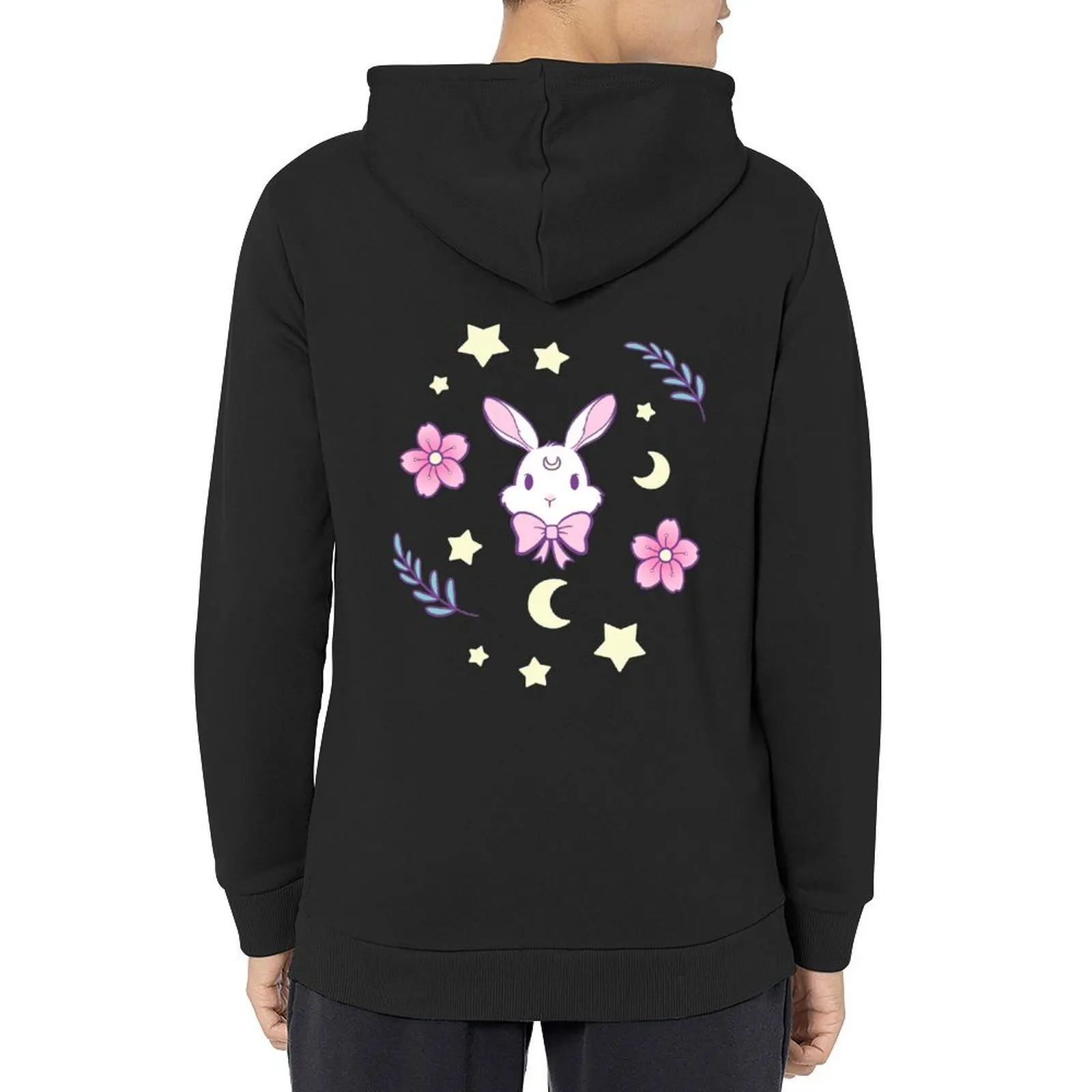 Coelhinho Sakura |   Nikury moletom com capuz roupas de outono roupas de outono masculinas roupas de inverno homens usam moletom com capuz
