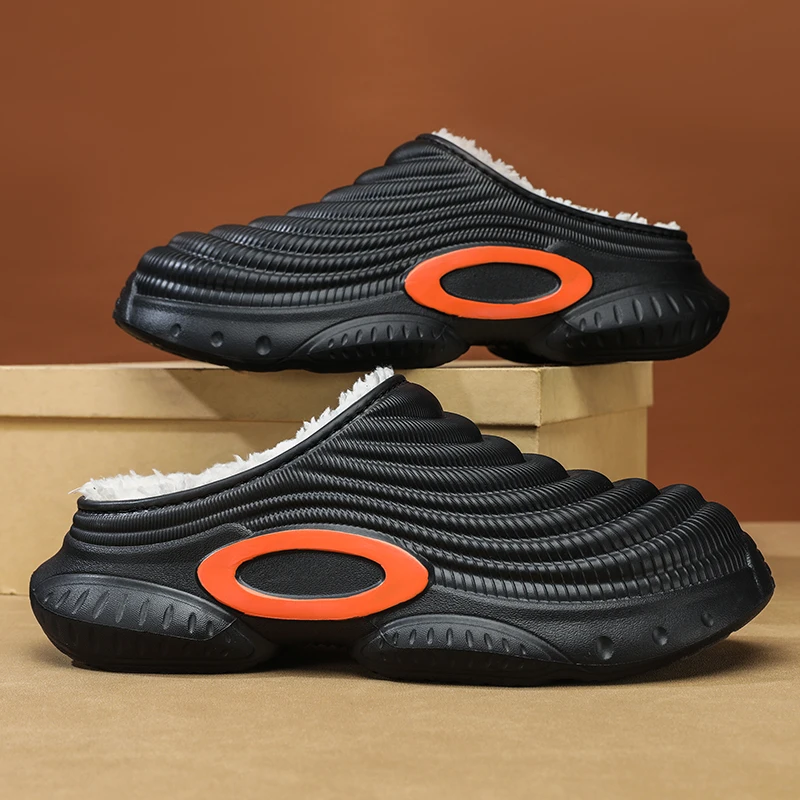 

Осенне-зимние мужские и женские хлопковые тапочки, уличные домашние теплые тапочки, непромокаемая мужская пара, домашние плюшевые тапочки для спальни