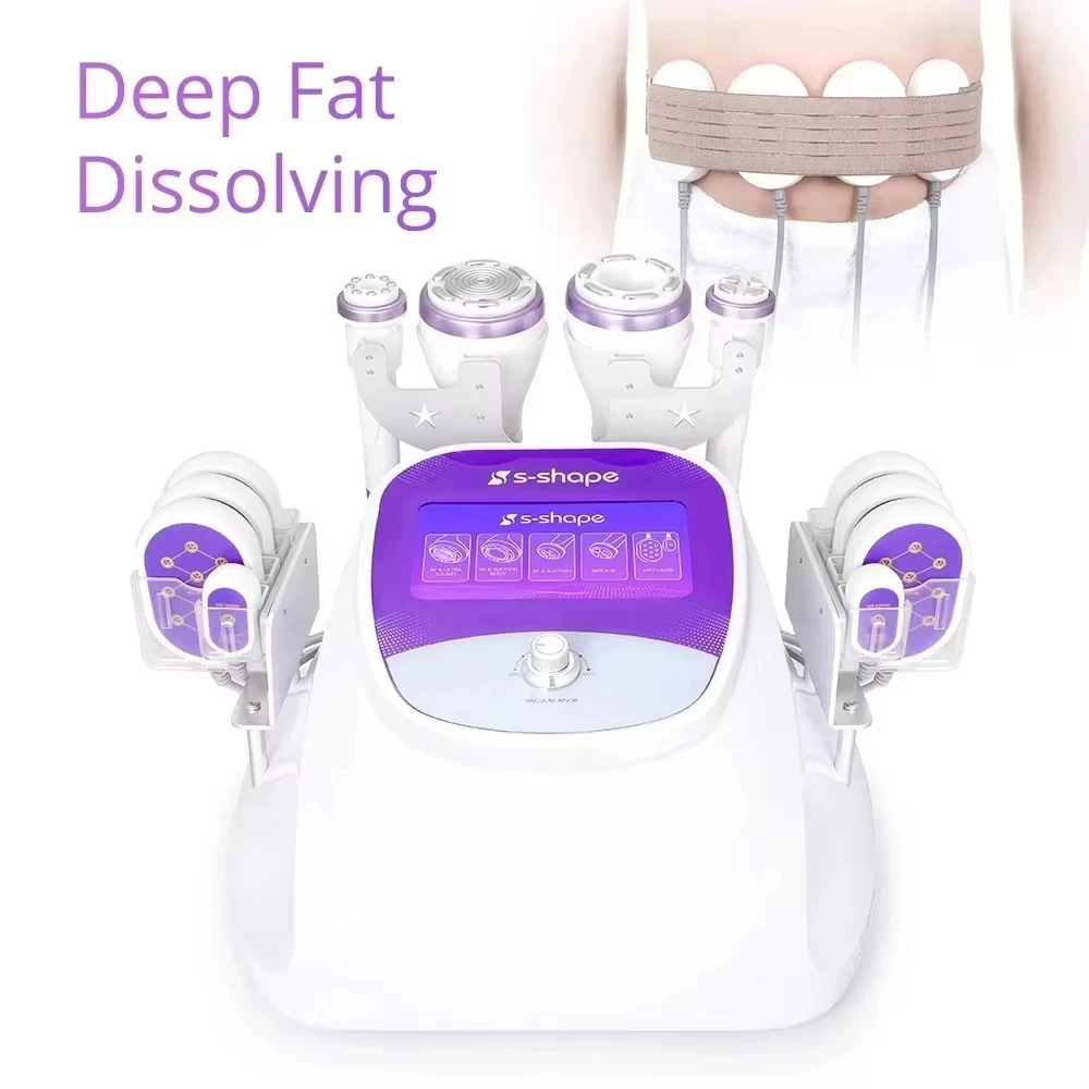 S-Shape Laser Pads RF Radio Frequency 30k Slimming Ultrasonic Cavitation Facial Body Skin Tightening Machine Home Beauty Salon