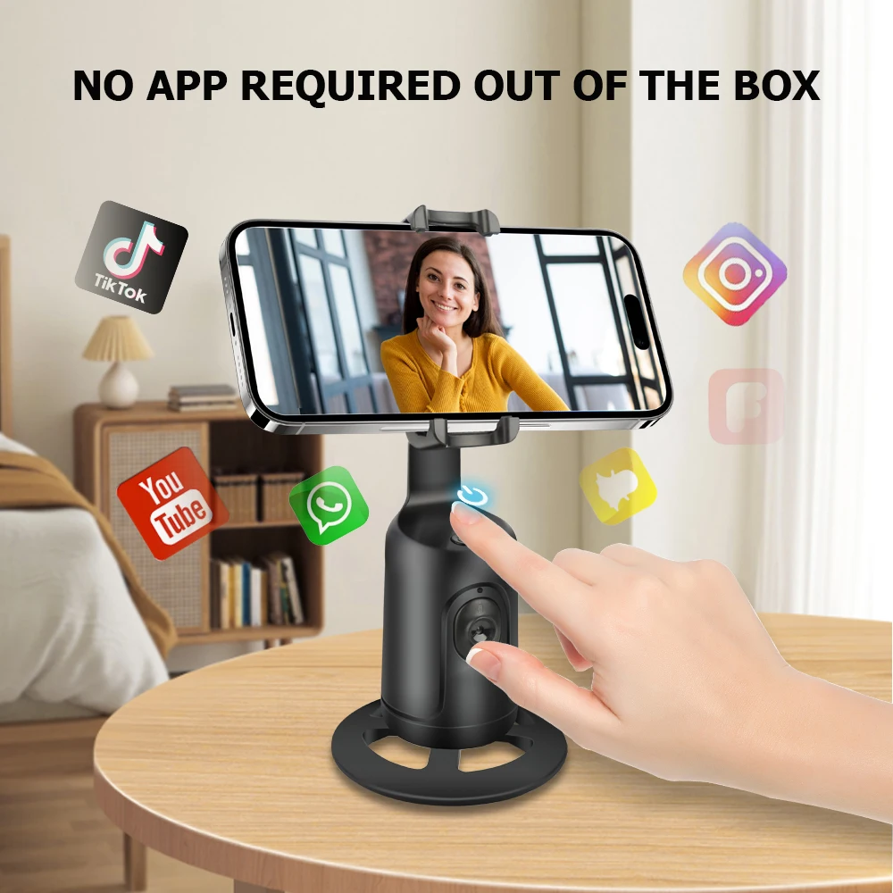 KIMRIG P01, вращение на 360°, стабилизатор подвеса, монопод, настольный стабилизатор для отслеживания телефона, Tiktok, живой фотография