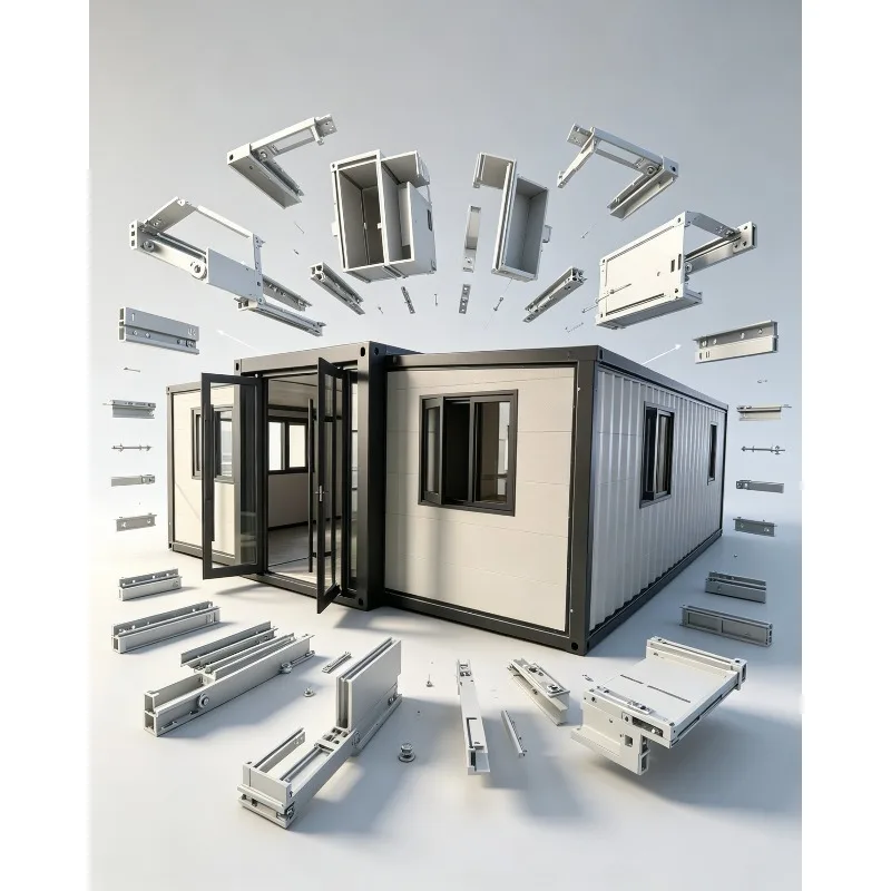 Customized Factory Price 20ft 40ft Double Wing Foldable Container House Expandable Home Office Granny Flat Prefabricated House