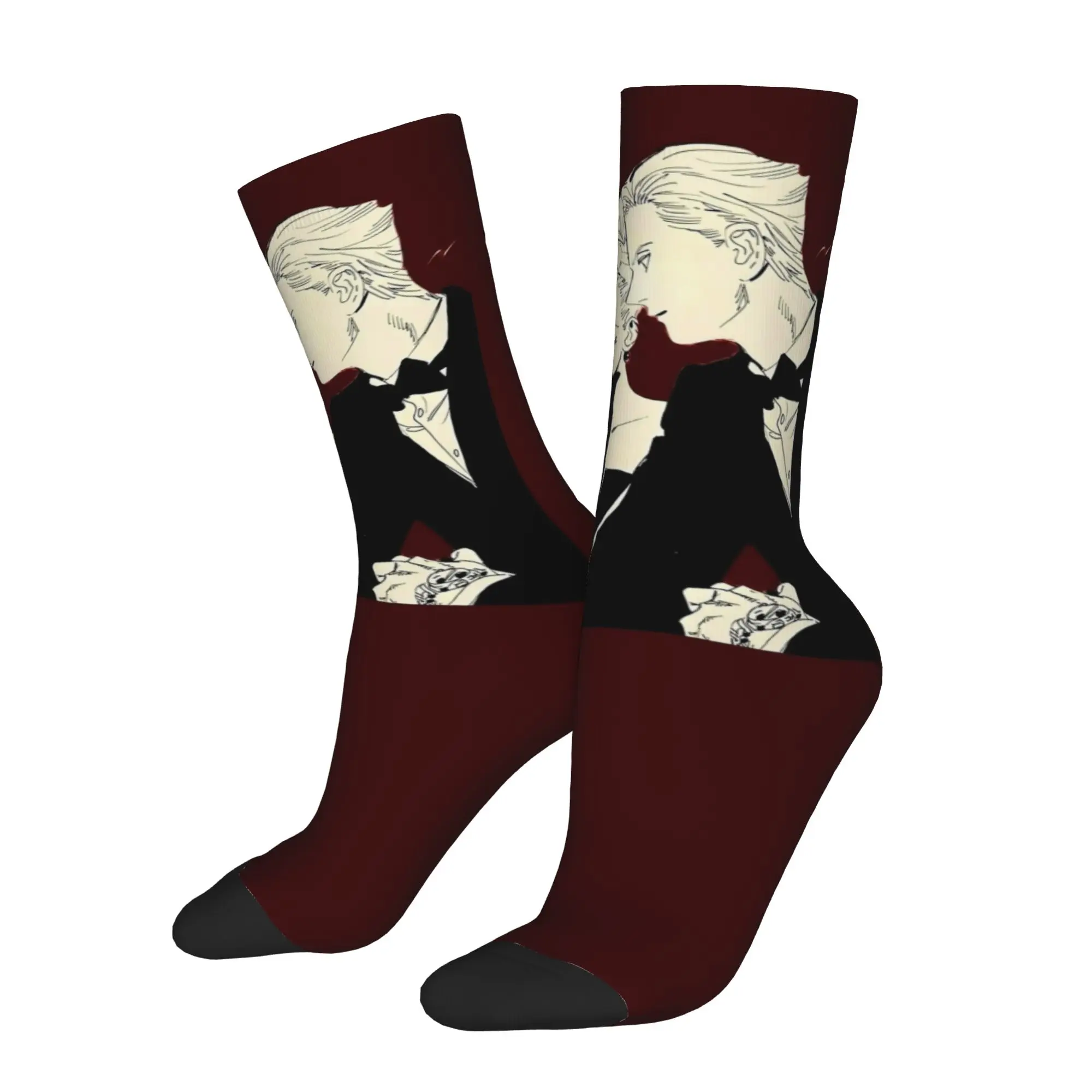 

Happy Funny Veil Sweet Gentle Josei Romance Manga Retro Harajuku Street Style Novelty Seamless Crew Crazy Sock