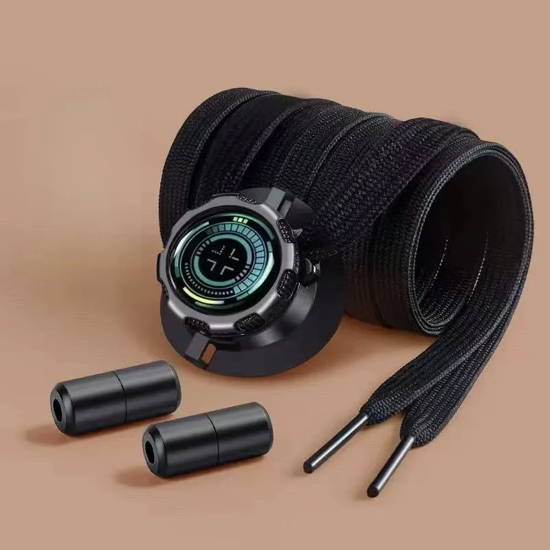 1 Pair of Tech Design No-Tie Shoe Buckles - Rotating Quick-Adjust Fasteners for Thick Laces, Unisex for Sports & Outdoor