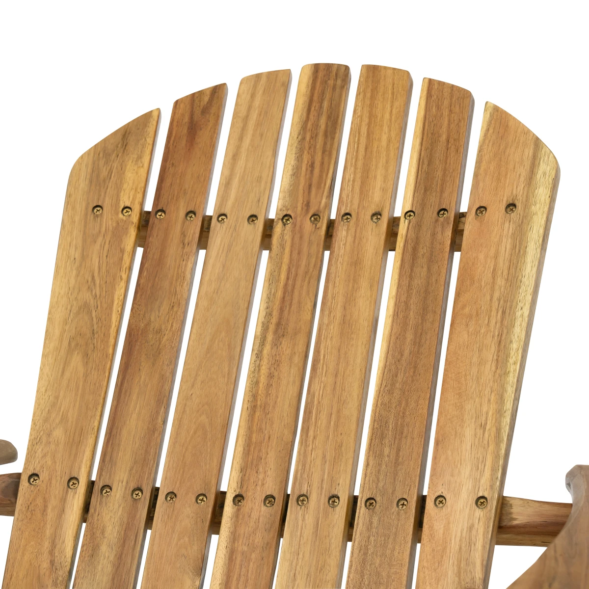 Christopher Knight Home ®   Folding Adirondack Chair Wooden Accent Furniture Lounge Chairs, Foldable Design for Patio & Garden Relaxation with Slatted Back & Wide Armrests - Teak Finish