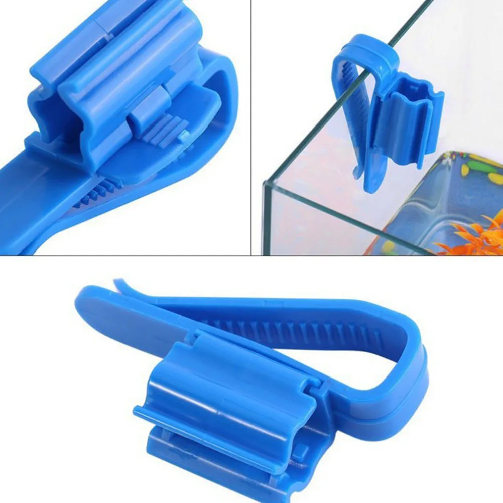 

2Pcs Compact Water Clip for Aquarium Filtration Hose Holder Easy Attach Filter Mount Fish Tank Clean Pump Blue