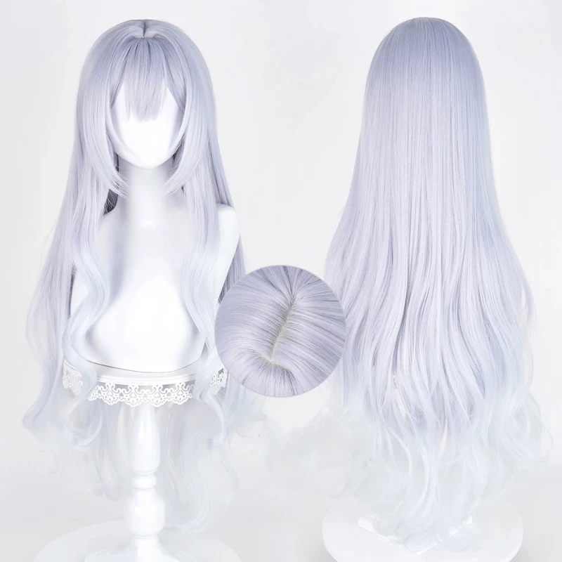 Game Genshin Impact Anastasya Feodorovna Snezhnaya Cosplay Wig High Temperature Synthetic Rose Net Wig Hairpiece Prpos