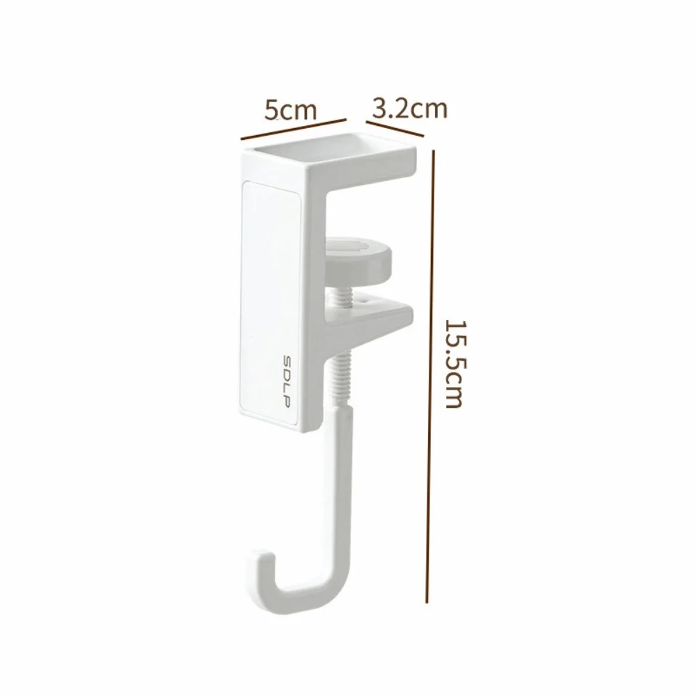 Strong Load Bearing Adjustable Desk Bag Hook Movable Space-Saving Desk Hook No-Drill Student Desk Hooks for Student Backpacks