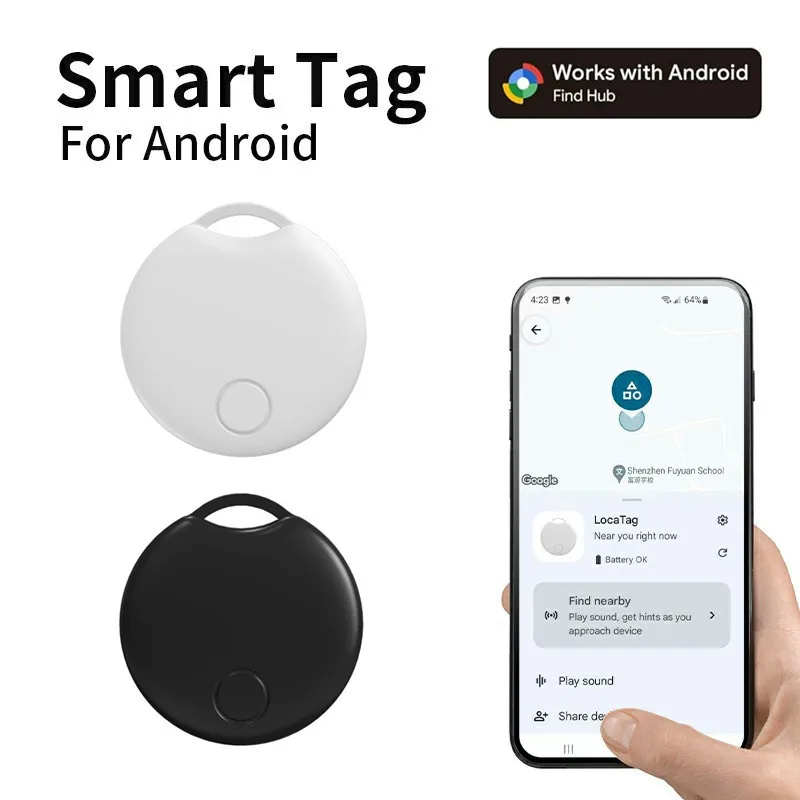 

Air Tracker Tags for Android Bluetooth Smart Tag Works with Google Find Hub APP Tracking Locator Device Item Finder Anti-lost