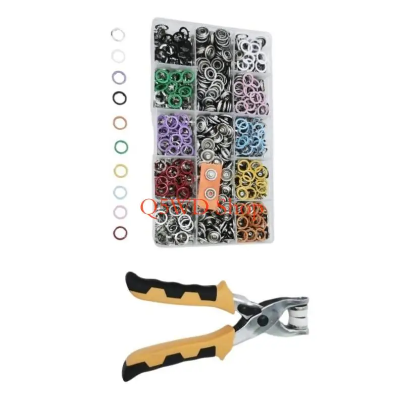 Q5WD 200set Metal Snaps Fasteners Installation Plier For DIY Projects Jean Clothing