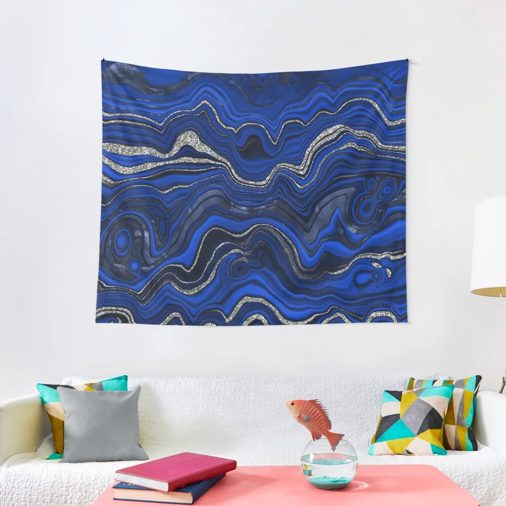 Lapis Lazuli Marble Swirls Tapestry Wall Decoration Wall Hanging Decor Room Decor For Girls Home Decoration Tapestry