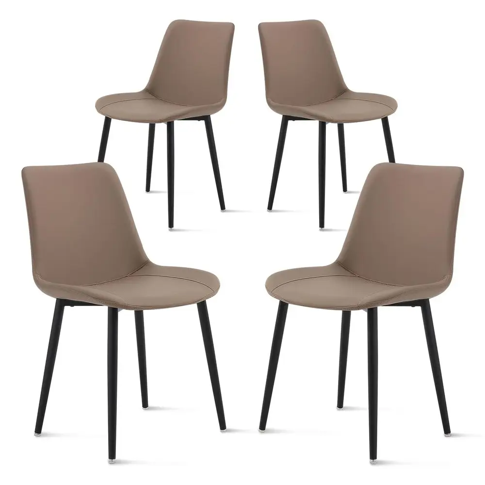 

Dining Chairs Set of 4, Mid Century Modern Faux Leather Kitchen amp Dining Room Chairs, Comfortable Dinner Chair Kitchen Chairs