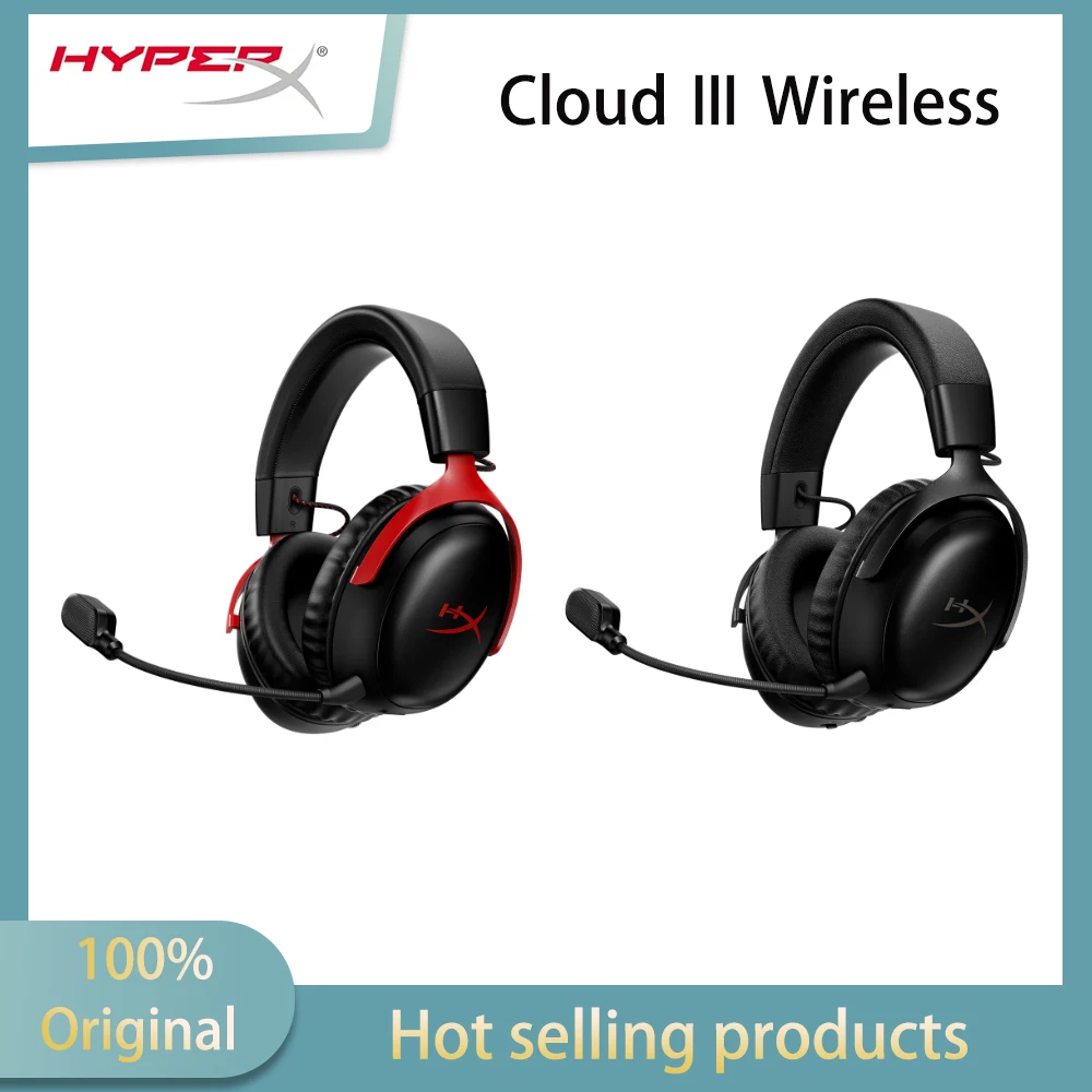 HYPERX Cloud III Wireless Hurricane 3 Black Gaming Headset with Noise-Canceling Microphone, FPS Battle Royale, Compatible