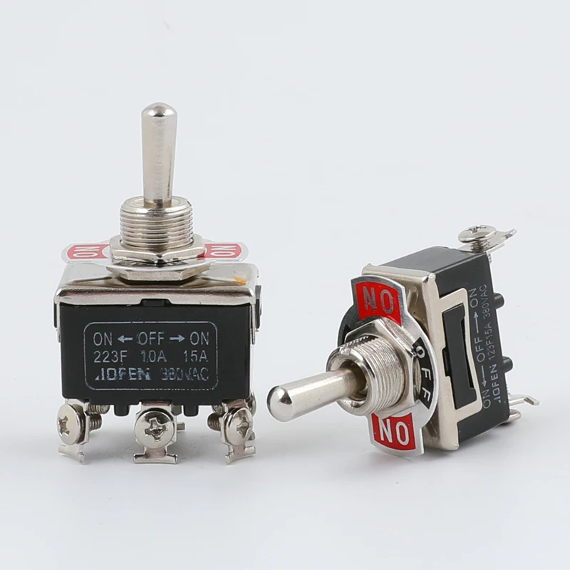 Bakelite E-TEN223/123 High Quality Contact Toggle Switch15A250V AC(ON)-OFF-(ON) 6 Pin Three-way Reset Rocker Toggle Slide Switch
