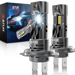 Katur 2pcs H7 Type Super Bright High Power 20000 Lumens Standard Socket Base Bulb For Car Headlight Low Beam High Beam Lights