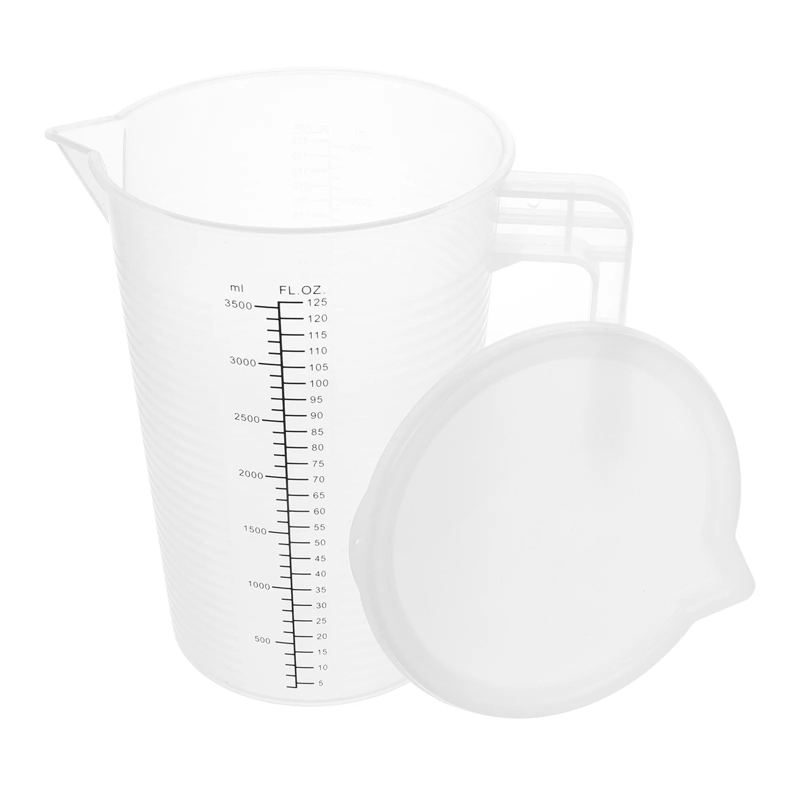 

Motor Oil Measuring Cup Large Plastic Container with Handle Lid for Automotive Juice Tea 100ml Versatile