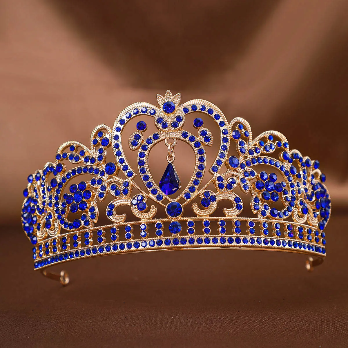 Fashion Crystal Rhinestone Tiaras And Crowns Queen Princess Diadems Wedding Hair Accessories For Bride Women Head Jewelry image 4