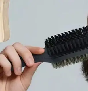 

Hairdresser Brush Soft Boar Bristle Dual Side Wood Beard Brush Men Mustache Comb