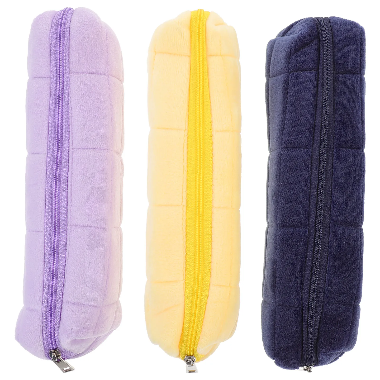 3Pcs Large Pencil Case Bag Multifunctional Nylon Pen Pouch for Students Teachers Organize Pens Pencils Rulers Scissors Compasses