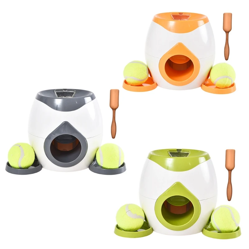 D0AD Interactive Dog Toy Treat Dispenser Ball Toy with Detachable Dish Tennis Balls