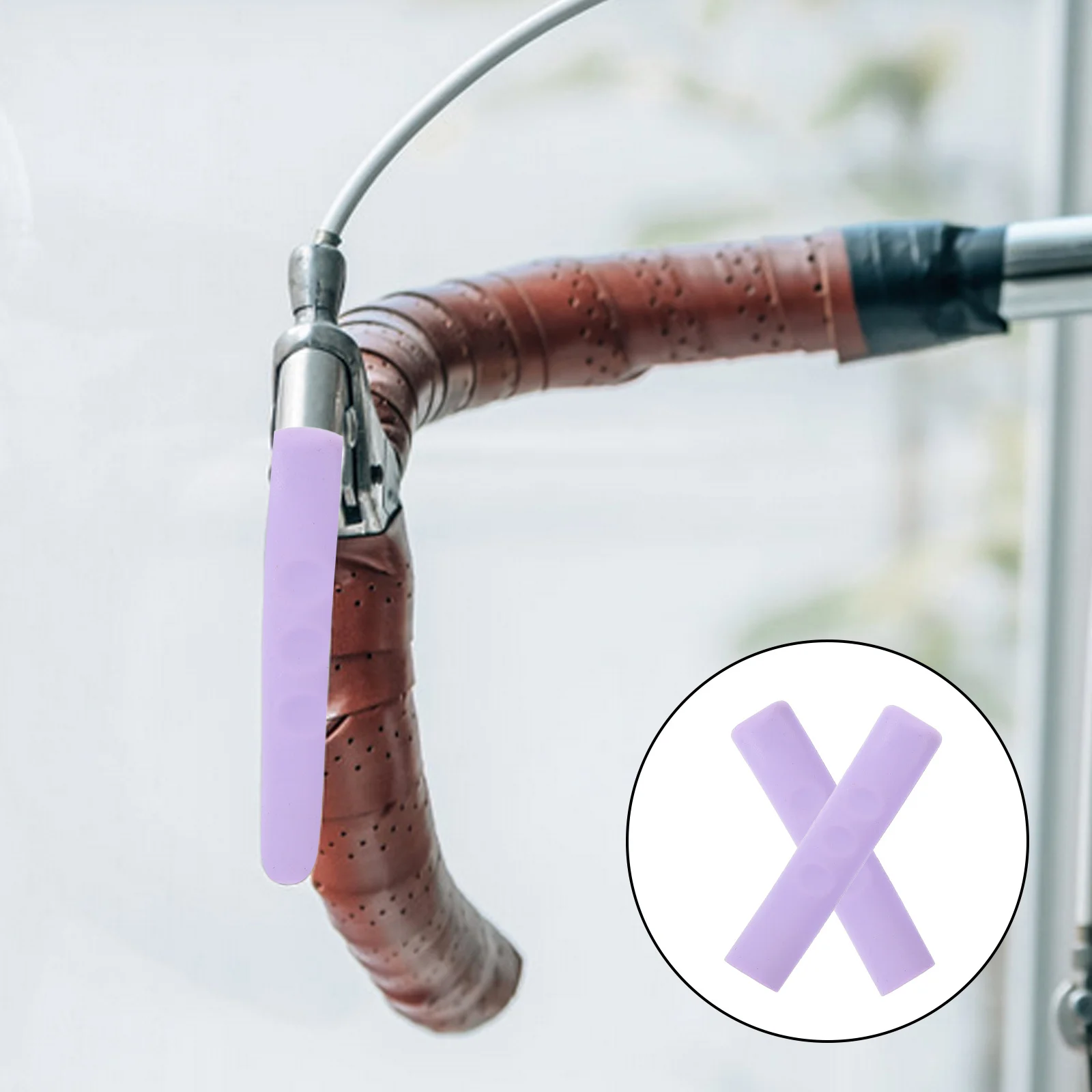 

1Pair Silicone Bike Brake Grip Covers Anti-Skid Handlebar Protectors Shock Absorption Comfortable Cycling Handlebar Covers