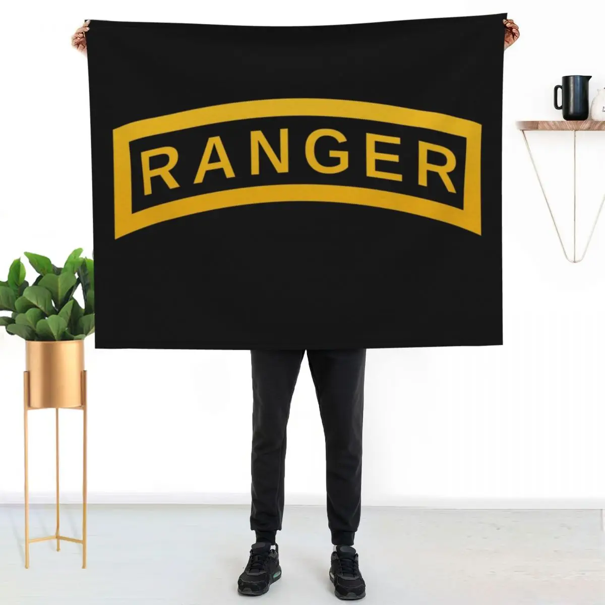 Ranger Tab United States Throw Blanket Soft Home Decor Blanket for Couch Bedroom