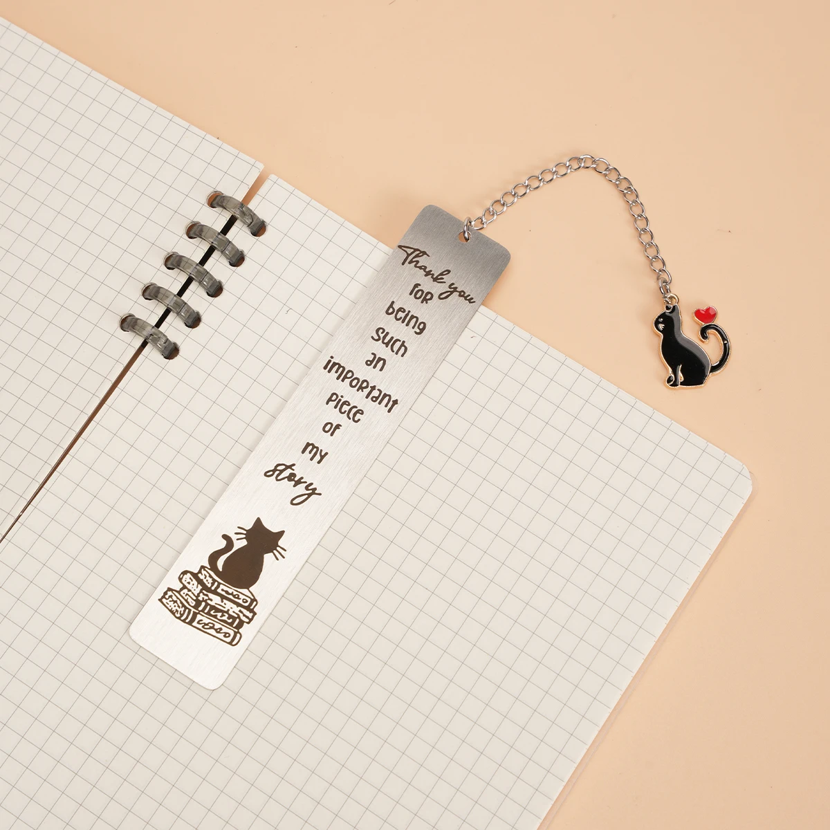 1pc Cat Bookmark Stainless Steel Metal Cat Themed Book Mark Marker Book Lover Gifts Funny Cute Cat Bookmarks Gifts for Women Cat