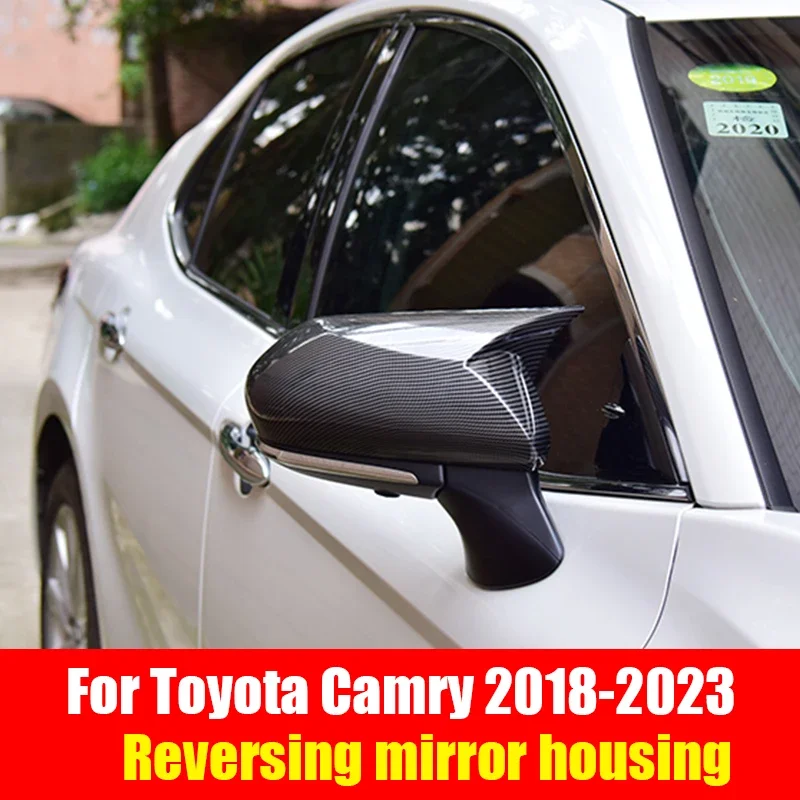 

for Toyota Camry XV70 2018 2020 2022 2023 MK8 car exterior reverse mirror housing Demon Horn Design rearview mirror cover