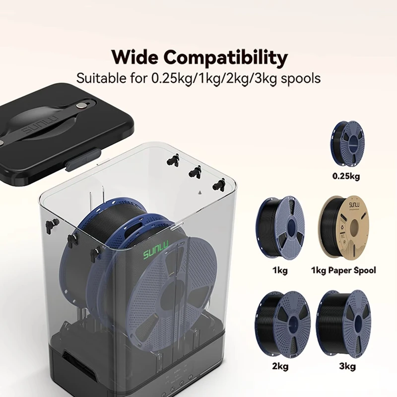 FilaDryer SP2 2-in-1 Filament Dryer Combine with Storage Box Compatible with Spool Size 1kgx2 or 2kgx1 or 3kgx1