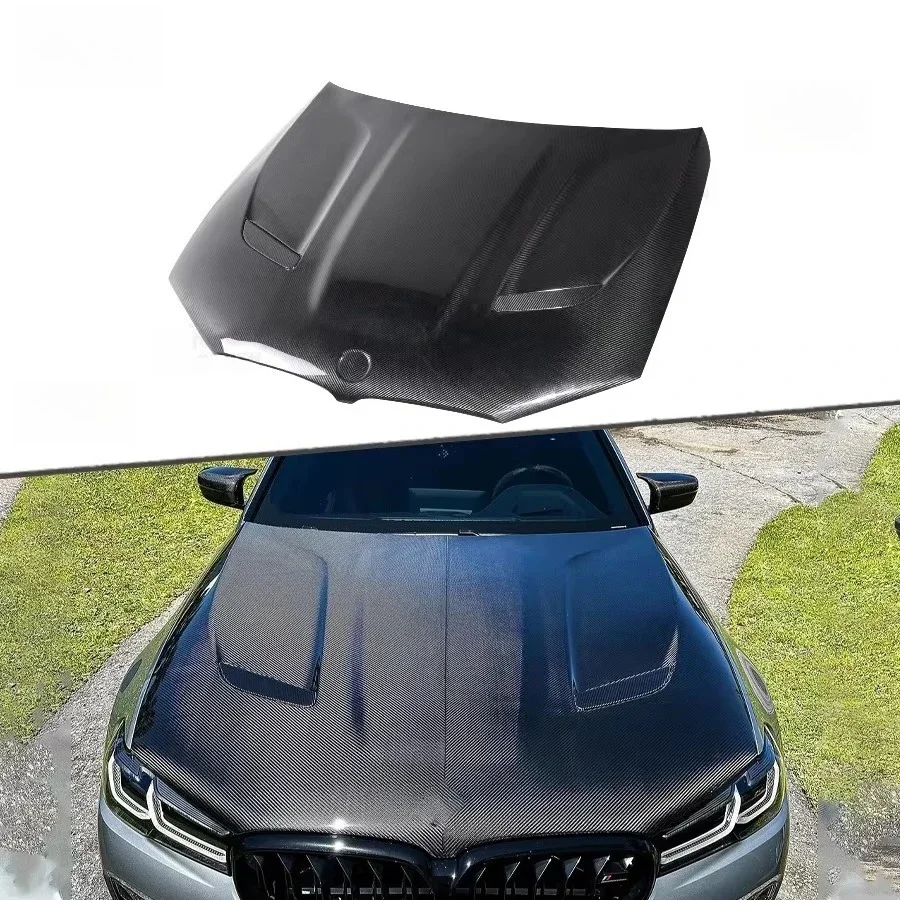 

Real Carbon Fiber CS Style Front Engine Hood Bonnet Replacement For BMW 5 Series G30 G38 G31 F90 M5 4-Door 2018+ Carbon Bonnets