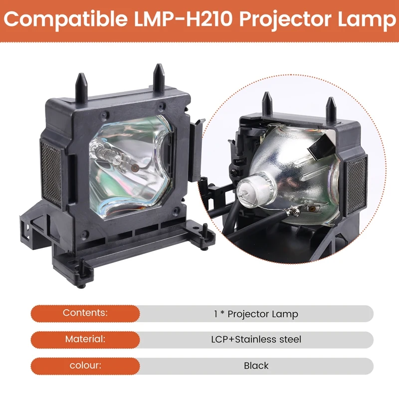 Projektorlampe LMP-H210 für Sony VPL-HW45ES, HW65ES, HW45EW, verbesserte Helligkeit und Langlebigkeit