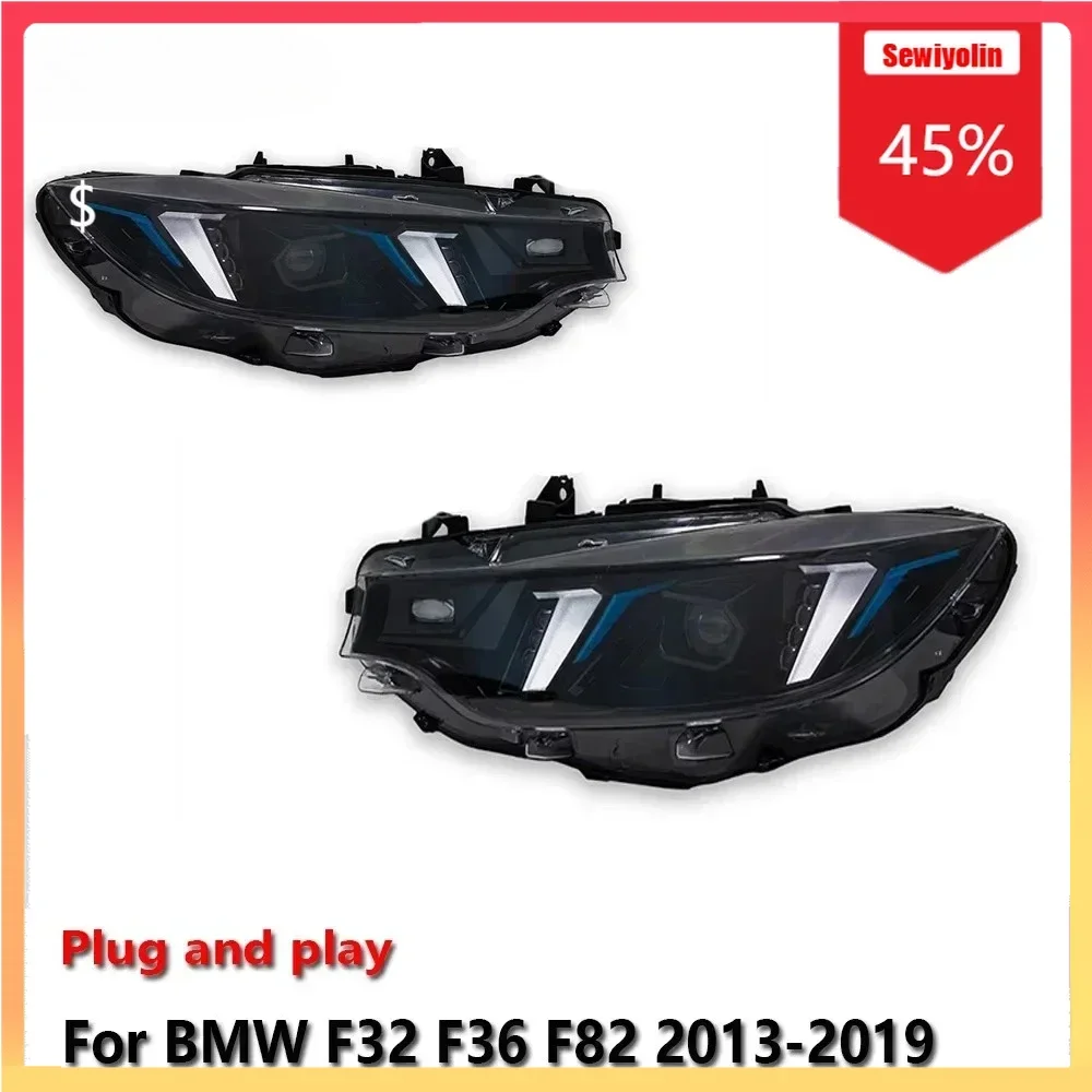 

Автомобильные светодиодные фары, аксессуары для авто для BMW F32 F36 F82 2013-2019, авто противотуманные фары DRL, стоп-сигнал поворота, Plug and Play