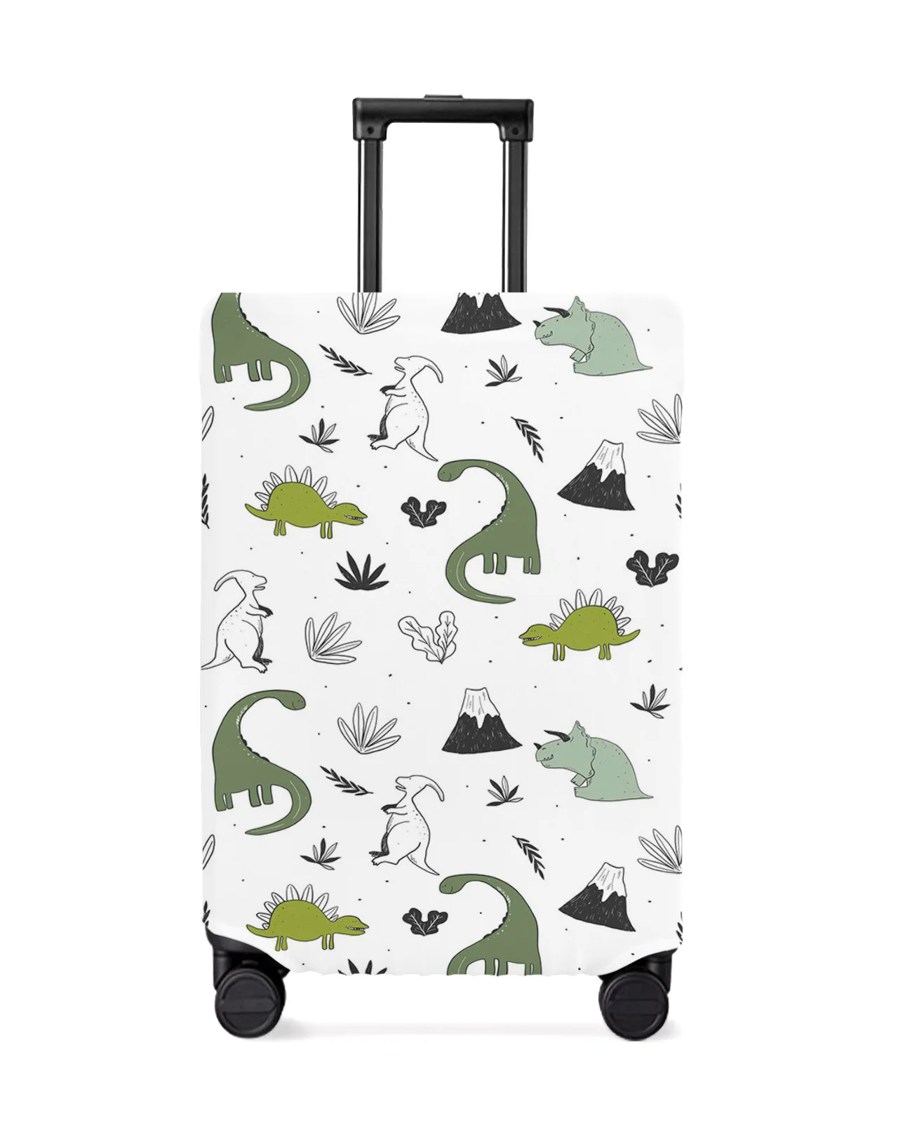 Animal Green Dinosaur Plant Travel Luggage Protective Cover for Travel Accessories Suitcase Elastic Dust Case Protect Sleeve