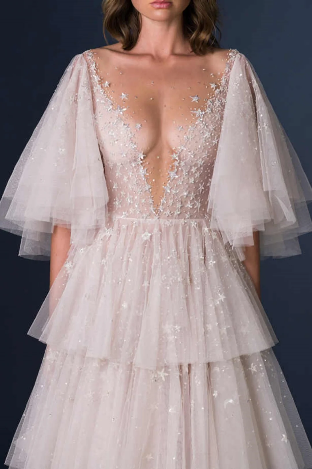 Vestidos de noche elegantes Línea A Apliques de encaje Media manga Vestidos de fiesta Vestidos de fiesta Vestidos de fiesta hechos a medida فساتmavera