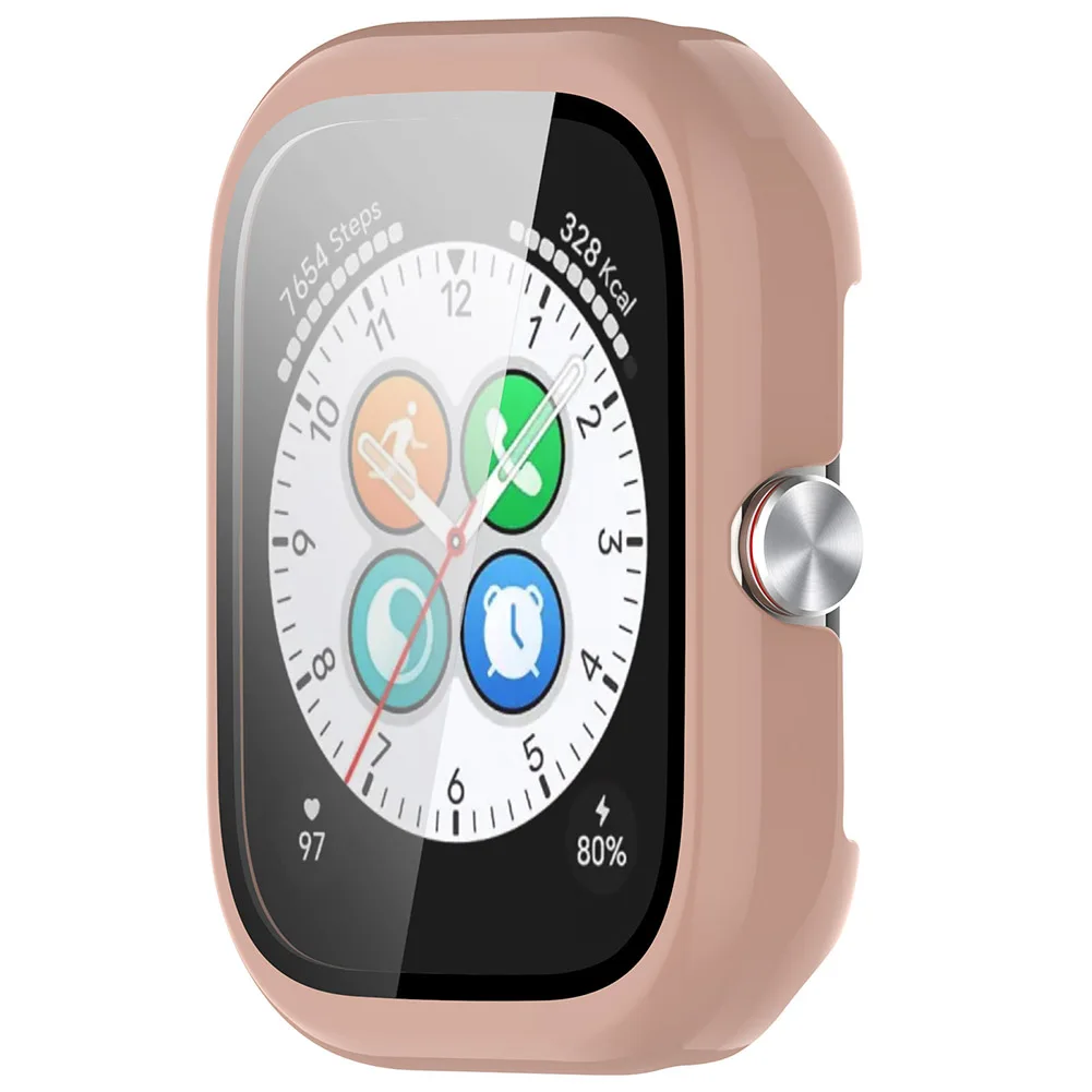 Per Honor Choice Haylou Watch Custodia per orologio per PC con protezione per schermo in vetro temperato Cornice anticaduta a copertura totale antigraffio