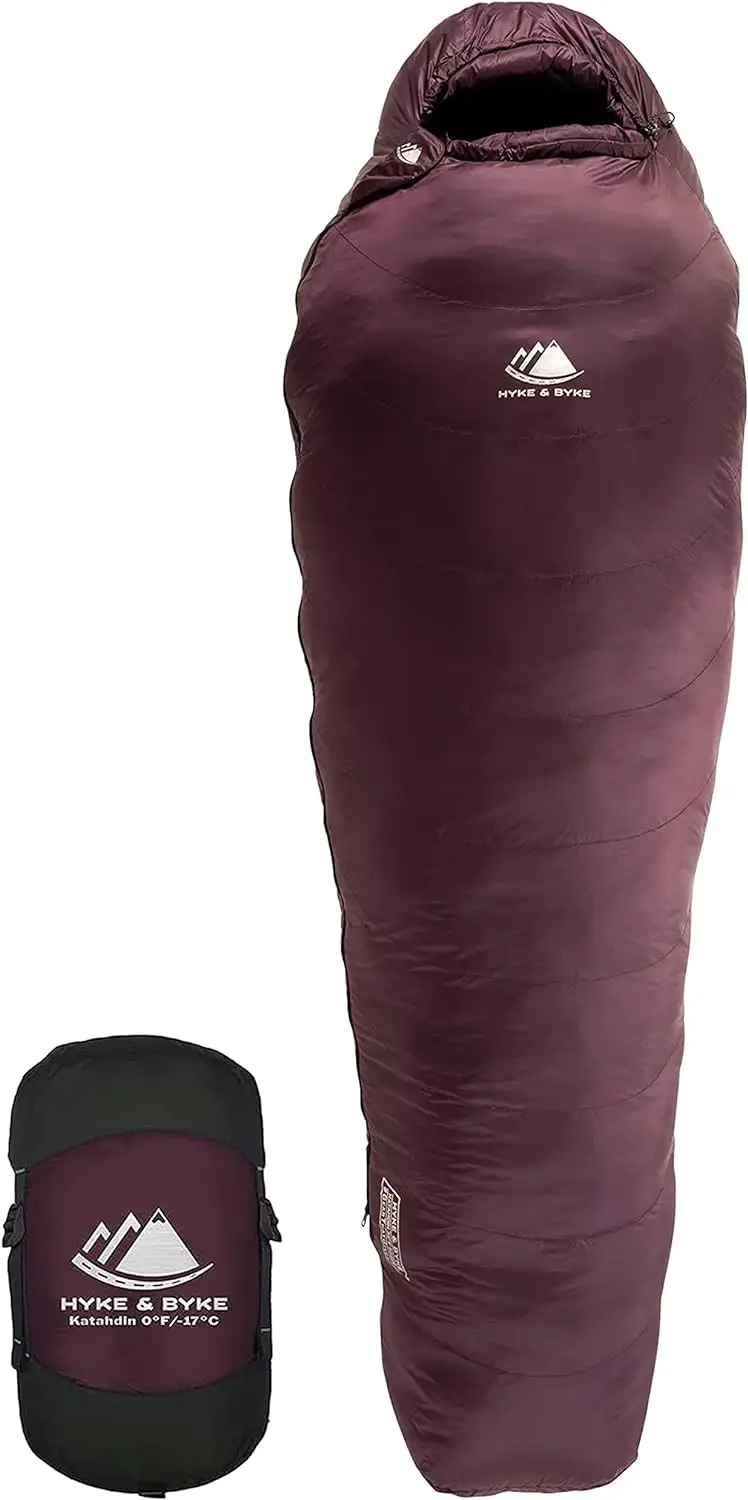 

Katahdin 0°F Cold Weather Mummy Hiking & Backpacking Sleeping Bag - Synthetic 625 FP 4 Season Sleeping Bags for Adults