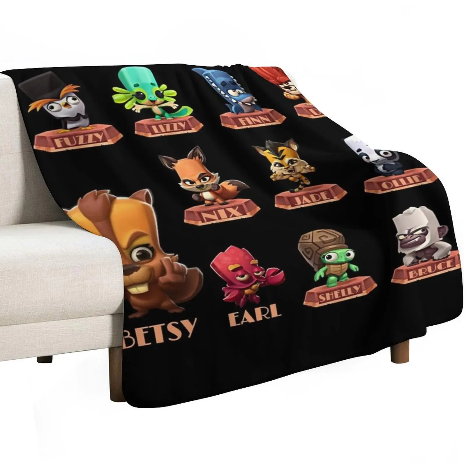 Mens My Favorite Zooba Battle Arena Royale Characters N 01 Zoo Gifts For Fan Throw Blanket Quilt Hairy Decorative Sofa Blankets