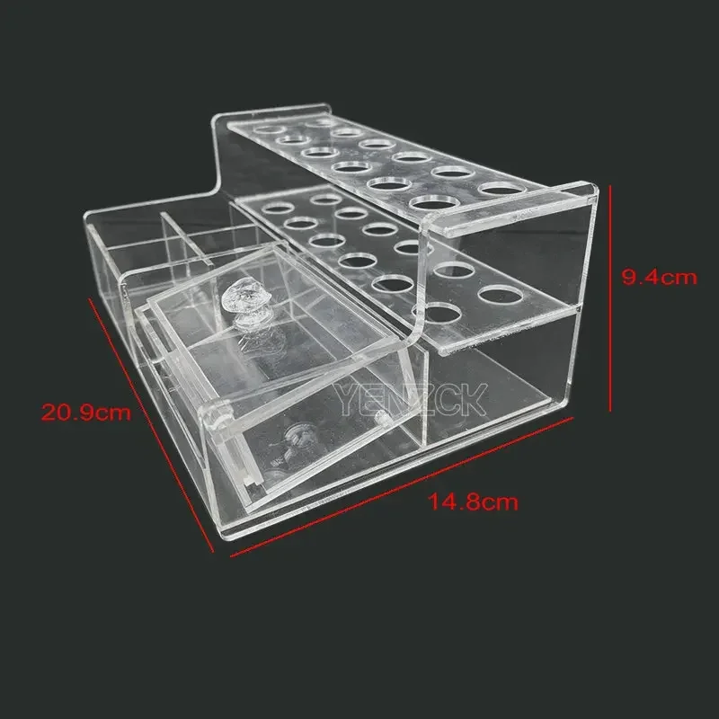 1Pc Dental Holder for Syringe Resin Adhesive Applicator Dispen Multifunctional Acrylic Organizer Dentist Tools
