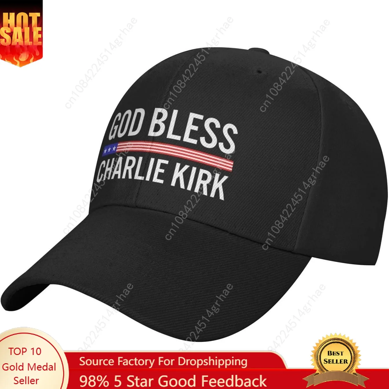 

Trewrdt God Bless Charlie Kirk Cap Adjustable Baseball Hat for Men and Women, One Size
