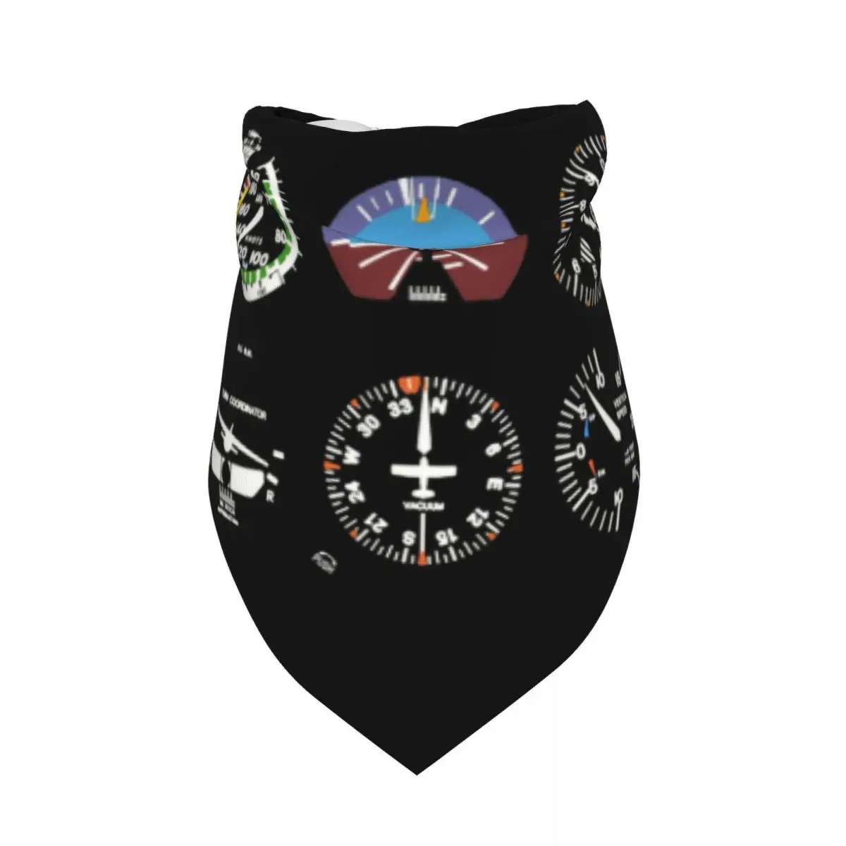 Cockpit Six Dials Flight Simulator Pilot Pet Scarf Airplane Aircraft Polyester Cats Puppies Bandanas Funny Triangle Bib Pet