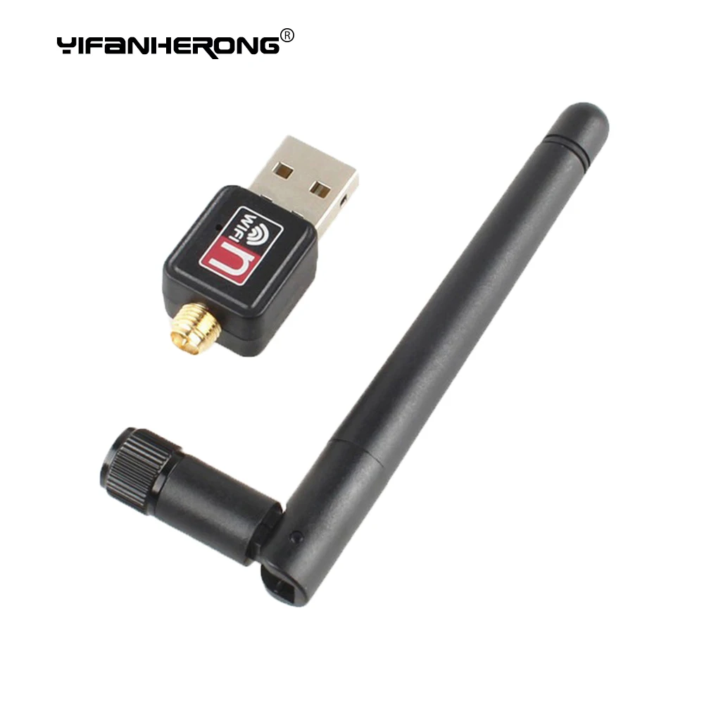 Portable Mini 150Mbps USB 2.0 WiFi Wireless Network Card 802.11 N/g/b 2dB 150M LAN Dongle MT7601 RTL8188 Adapter With Antenna