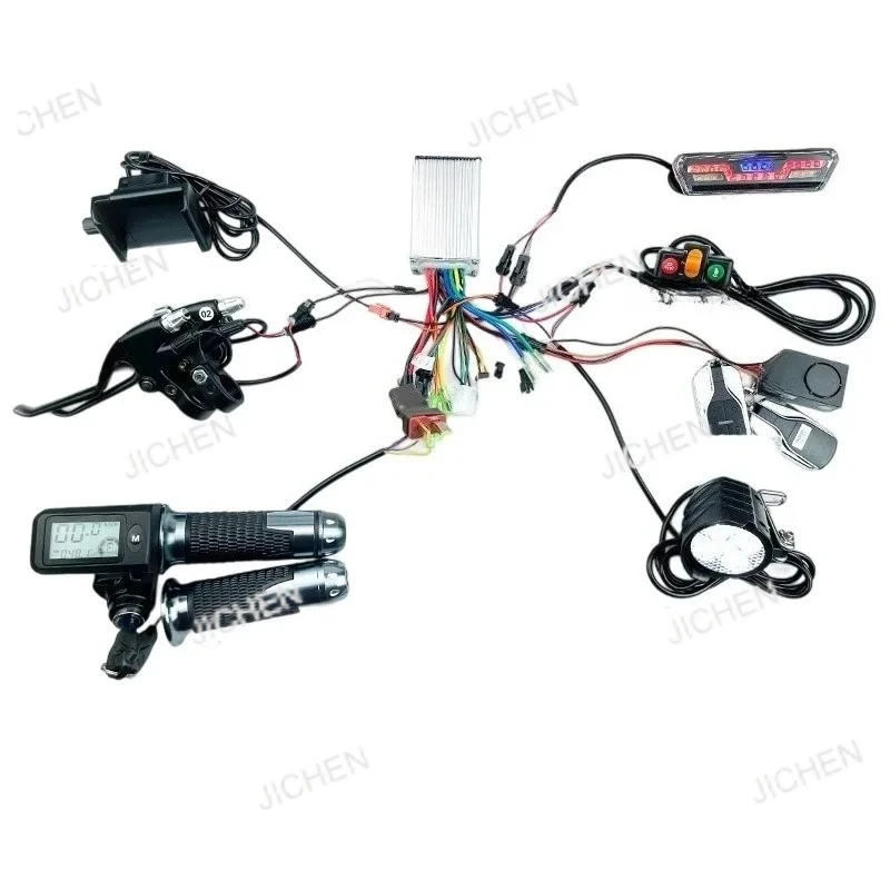 

Комплект для переоборудования электровелосипеда JC Foldable E-Bike Controller 36В/48В 350Вт, универсальный, для тормозной системы электровелосипеда, полный набор аксессуаров