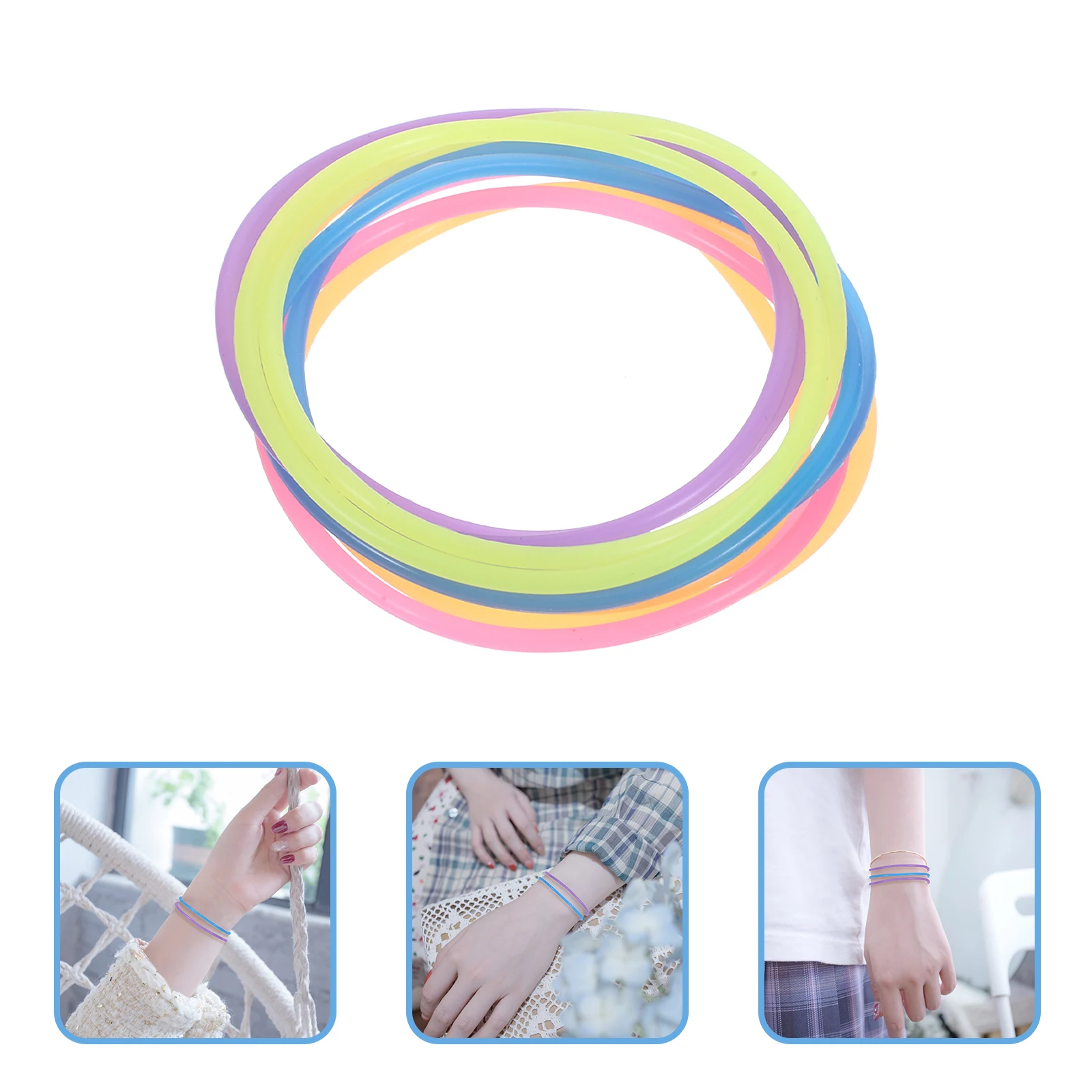 

Luminous Silicone Bracelet Glow-in-the-dark Bracelets Bulk Bands Trinkets Wristbands Glowing