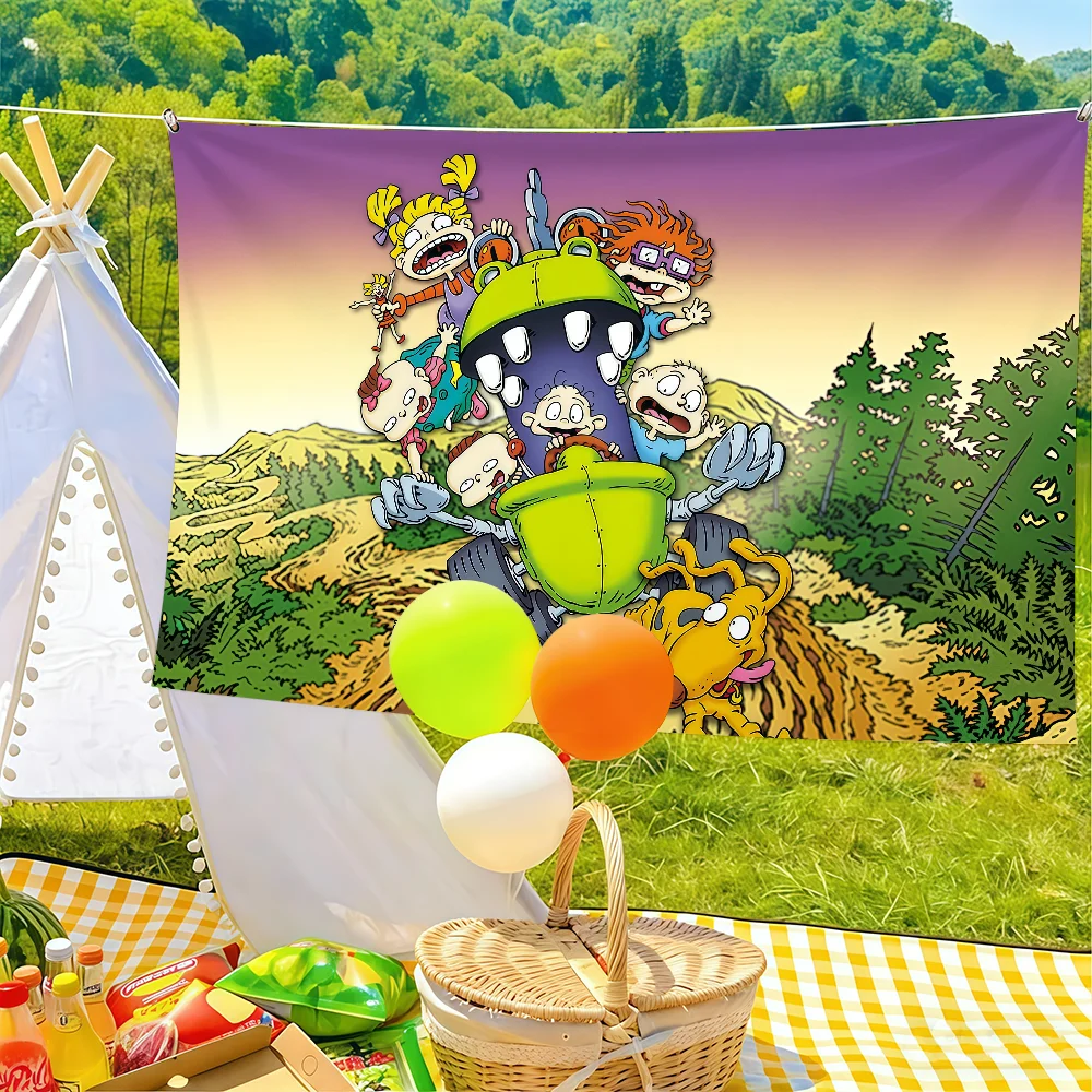 Cartoon R-Rugrats Flag Suitable For Birthday Parties Living Room Bedroom And Outdoor Camping Decorations