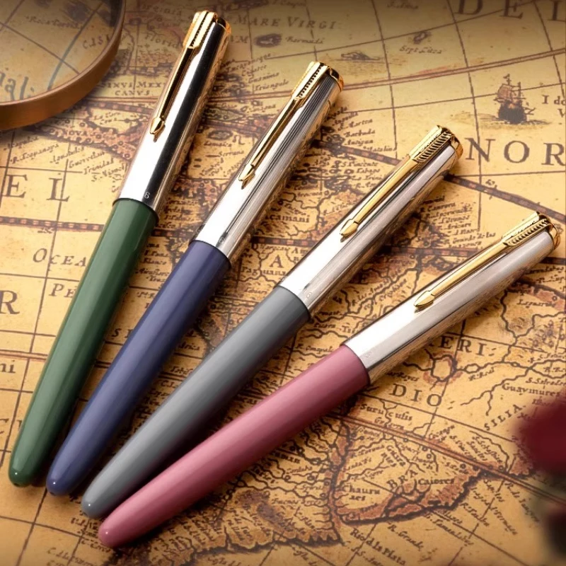 

Hero 616S Fountain Pen F 0.5MM Nib Men's High-end Calligraphy Classic Dark Pointed Business Gift Writing Practicing Calligraphy